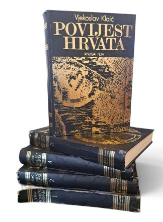Povijest Hrvata 1–5 – Vjekoslav Klaić – komplet 5 knjiga (oštećeno)